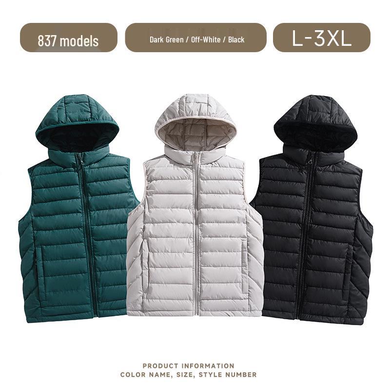Мужской легкий теплый хлопковый жилет без рукавов - Модный стиль, Осень/Зима 2025
