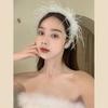 White Bridal Headwear Luxury Feather Hairband Fashion Wedding Headdress  Hair Accessories