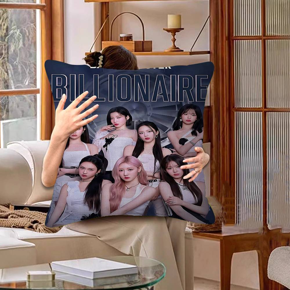 Kpop Style B-Babymonster Personalized Picture Text Home Decorative Pillows Household Gifts 45X45Cm