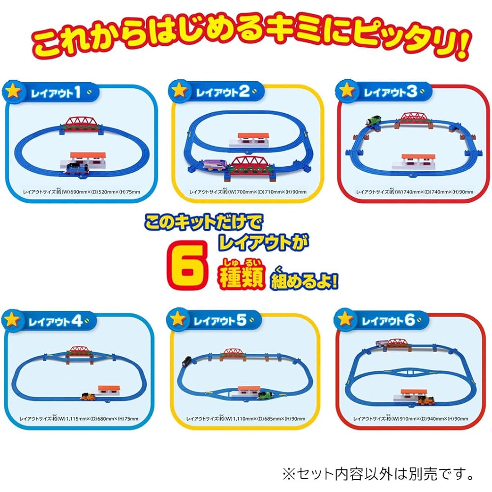Takara Tomy Plarail Thomas Gogo Thomas Basic Track Set Toy for Ages 3 and Up