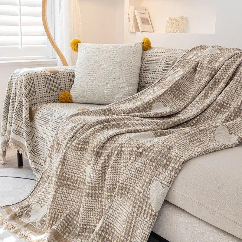 Ткань для чехла для дивана, высокая плотность, приятная для кожи, удобное мягкое многоцелевое одеяло кремового цвета, мягкий цветной тон, дышащая