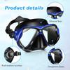 2 Pack Swimming Face Masks For Adult Swimming Snorkeling Goggles With Nose Cover Anti-Fog Clear Vision Tempered Glass For Diving Swimming