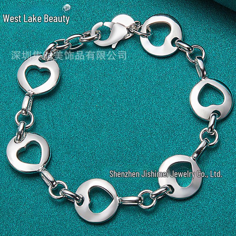 Браслет-шарм «Сердце из серебра» West Lake Beauty для женщин