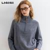 Женский ретро-свитер с косами и высоким воротником LAGOGO