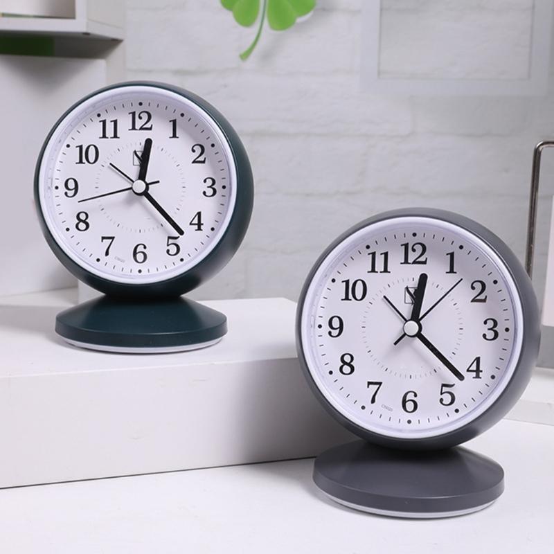 Childrens Bedroom Clock with Quiet Mechanism and Simple Time Display Minimalists Battery Operated Analog Alarm Clock