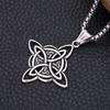 Simple Viking Witch Knot Pendant Punk Stainless Steel Celtic Knot Necklace Men Women Amulet Jewelry Gift Dropshipping