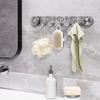 Transparent Wall Mounted Corrugated Row Hook 5 Hooks Sundries Storage Hook  Bathroom Accessories