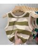 Женский полосатый вязаный жилет - Лето 2024 Ретро-стиль, безрукавный крутой топ