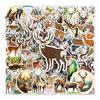 Journaling Decoration 50 Pcs Deer Stickers Waterproof PVC Decals Forest Animal Laptop Water Bottle Stickers Decorative for Scrapbooking Cup,