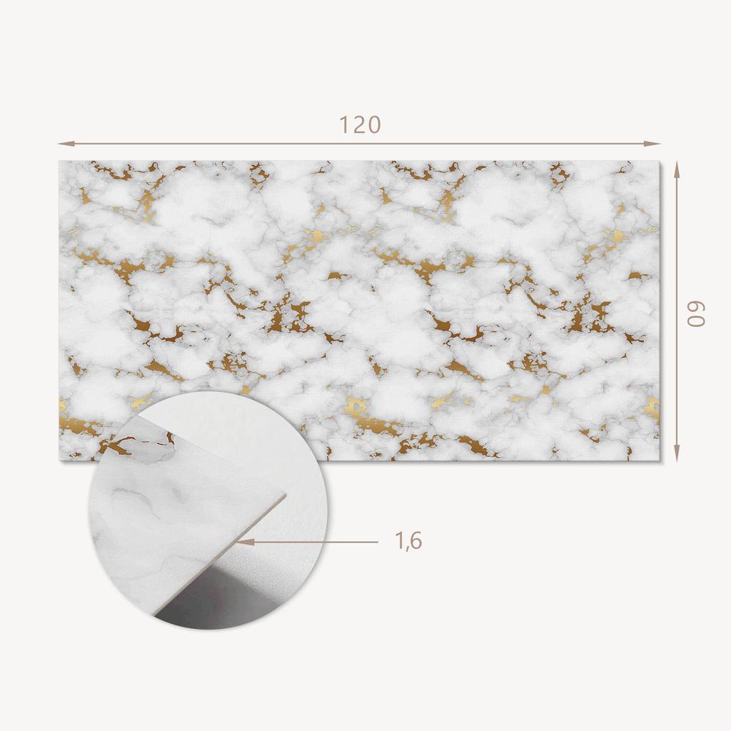 Self-adhesive Graphic Decoration for Office or Study 120x60 cm Marble Pattern with Veins