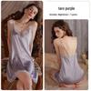 2024 Women's Sexy Ice Silk Lace Nightdress with Stylish Back