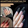 Мягкие гелевые накладные ногти Natural Sculpted Ballet Coffin Almond Fake Nails Full Cover Premium Press On Nails Nail Supplies