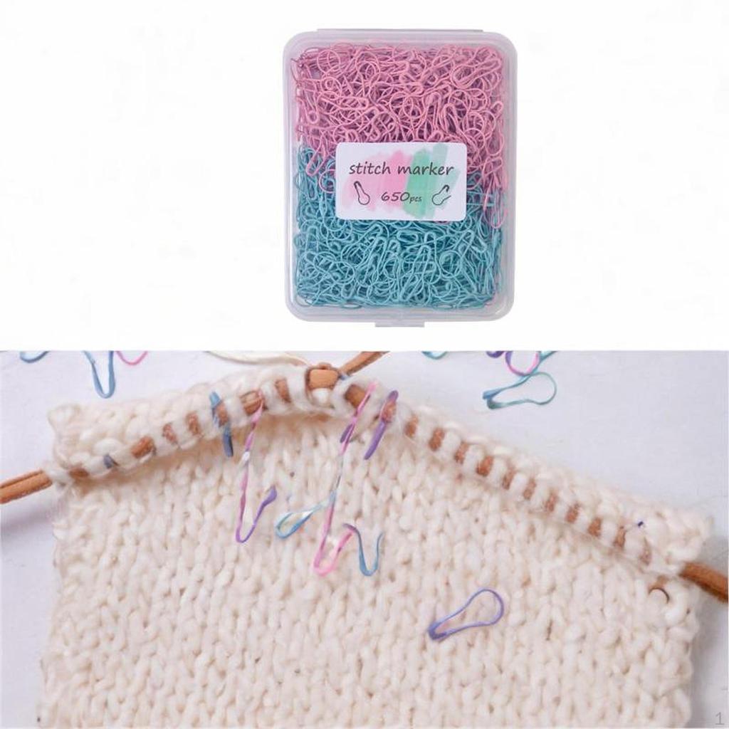 650 Pieces Stitch Markers Knitting Bulb Pins Colorful Large Quantity Crochet for DIY