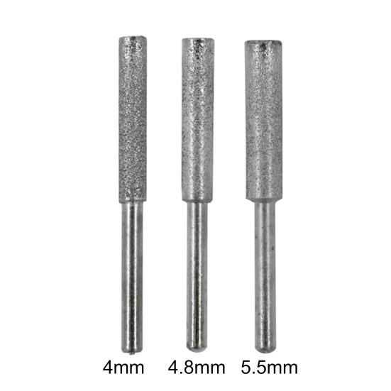 3/5/6Pcs Chain Saw Sharpening Tools Wide Application High Strength Cylindrical Sturdy Electric Chain Saw Sharpener Polishing Stone Files for Jade