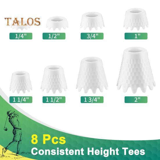 8 шт. небьющиеся футболки для гольфа, устойчивая структура, износостойкий уникальный волнистый дизайн, наружный и закрытый гольф-симулятор, футболки для тренировок