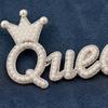 5 Pcs Crown Queen Shape DIY Sewing Patches Shiny Design Shiny Crown Patches  For Jackets And Bags