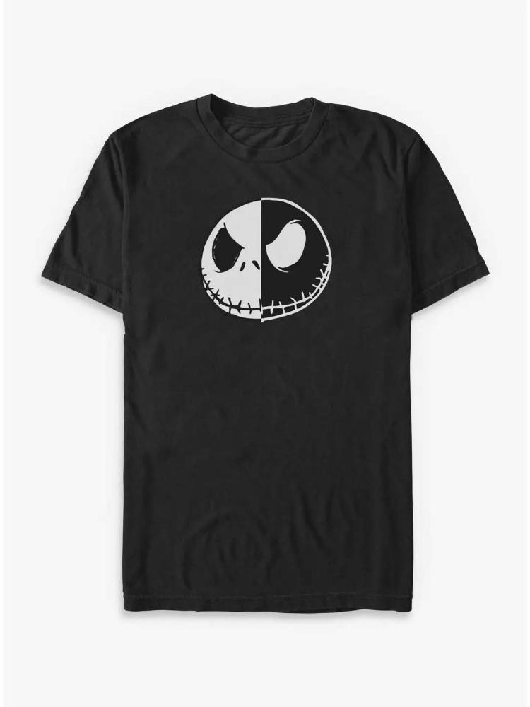 2026 New Nightmare Before Christmas Jack Print Womens Crew Neck Loose Plus Size Comfortable Short Sleeve TShirt
