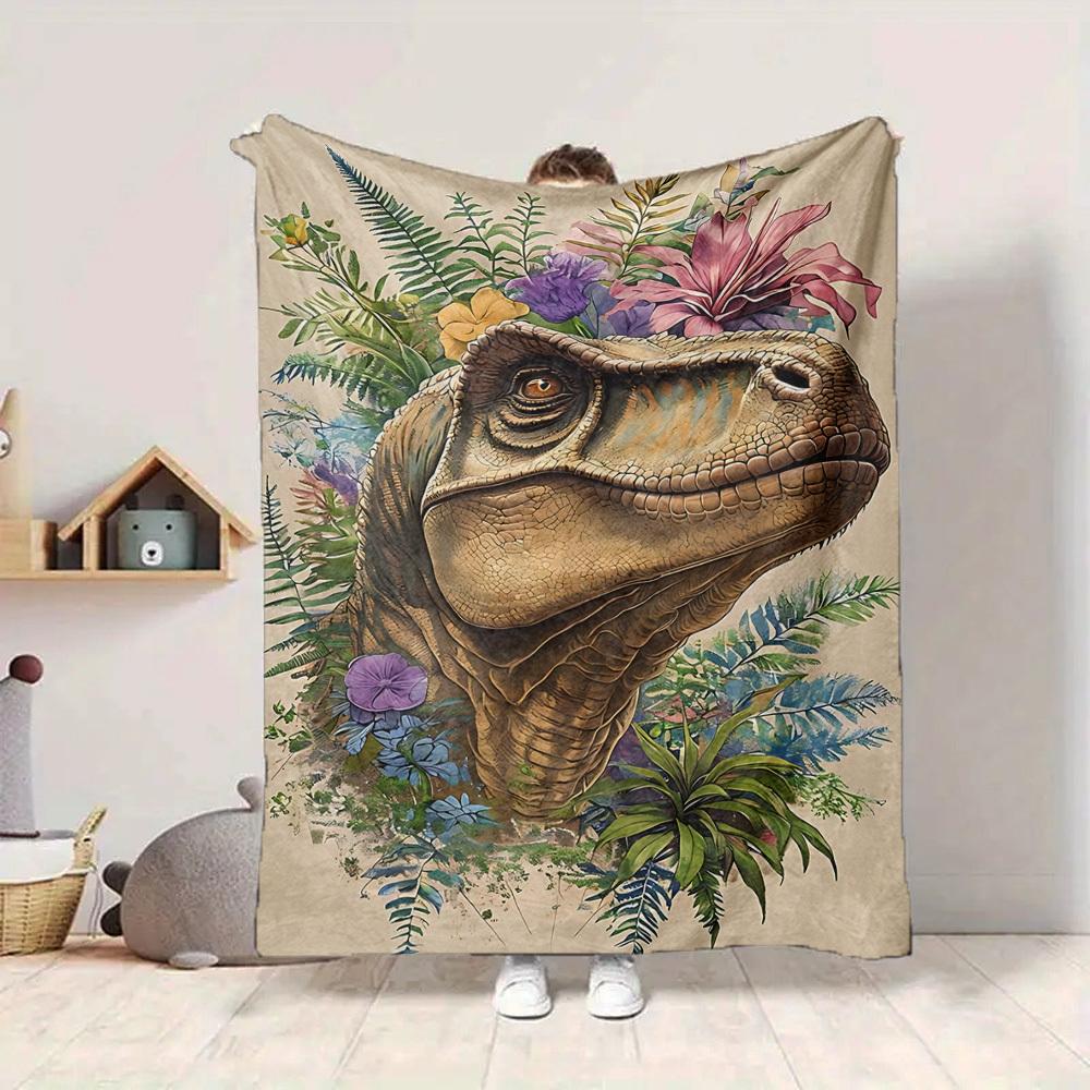 1 шт. Плед DinoFlora, Легкий фланелевый плед для дивана, кровати, путешествий, кемпинга, гостиной, офиса, дивана, кресла227