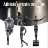 Athlete 6PCS Abstract Statue Resin Hanging Pendant Sports Man Sculpture Modern Rock Climbing Figures Ornament Wall Decoration