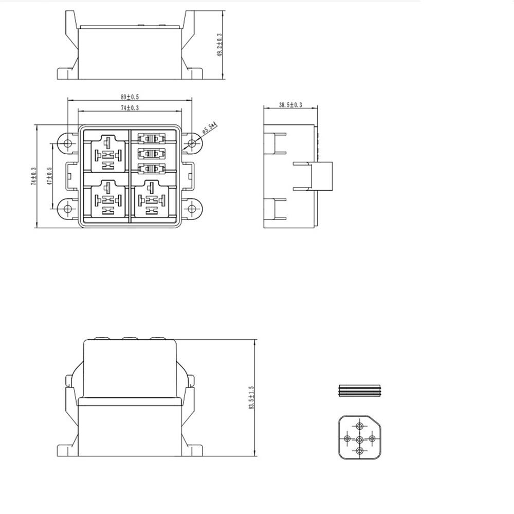 12V 3-Way Fuse Relay Box with 4-Pin 40A Relays and Fuses For Car Truck Universal