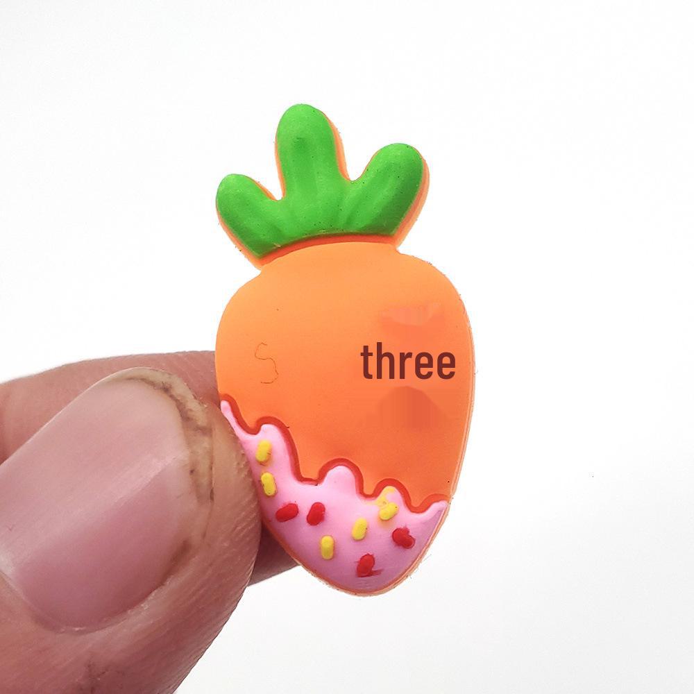 Мультяшные фрукты из ПВХ мягкие резиновые подвески для обуви - забавные декоративные аксессуары для дырчатой обуви