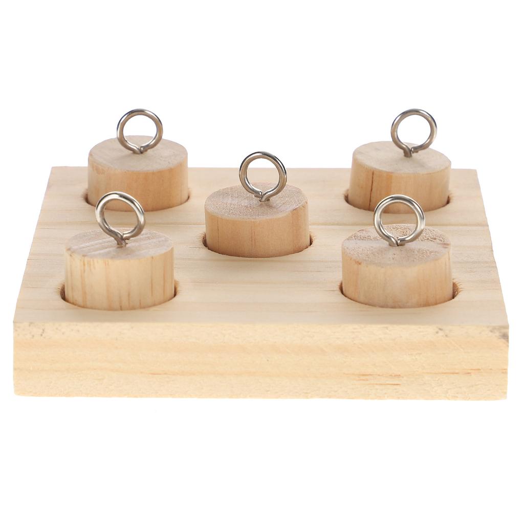 Wooden Household Parrot Accessory Wear-Resistant Interactive Conure Cockatiel Supply for Chewing Grinding Training