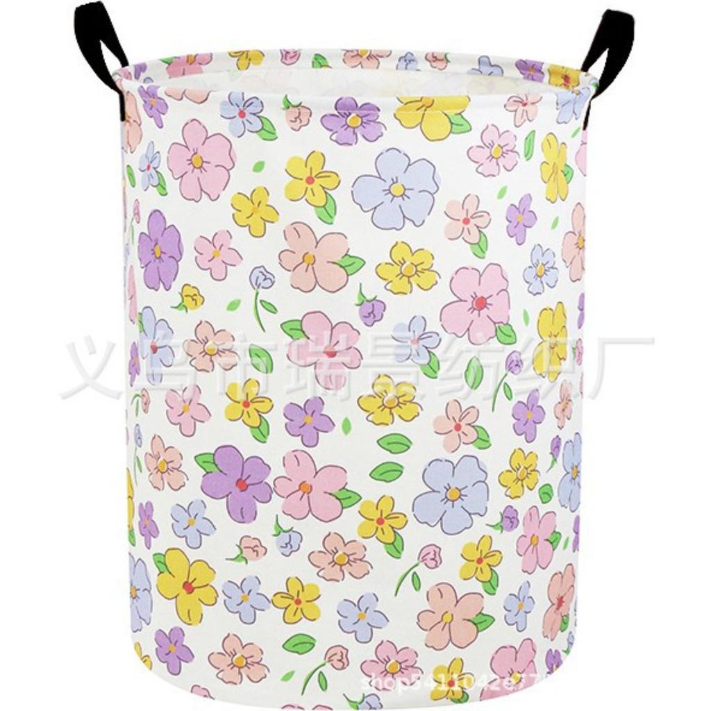 Girls Laundry Hamper Basket, Pink Bowknots