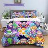 Dragon Ball Goku Pattern Bedding Quilt Set Quilt Cover Pillowcase Home Decoration Birthday Gift (1 * duvet cover + 2 * pillowcase, without core)