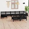 Day and Night - Day and Night Garden Furniture Set 9 Pieces Solid Black Pine Wood