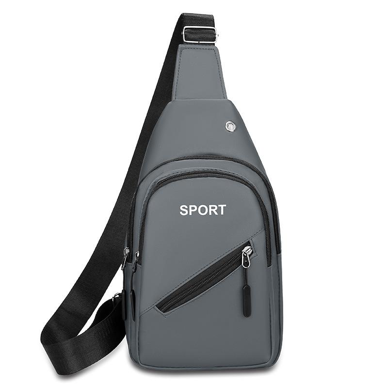 Новая мужская деловая однотонная нагрудная сумка, многофункциональная спортивная уличная сумка через плечо для отдыха, сумка-мессенджер, водонепроницаемая