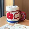 1pc Teacup Shape Storage Bag Foldable Large Capacity Pencil Storage Bag Portable Travel Cartoon Toiletry Bag Makeup Bag