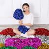 Dance Pompoms Straight Shank Type Fluffy PET Double Pass Cheerleader Hand Flower Ball