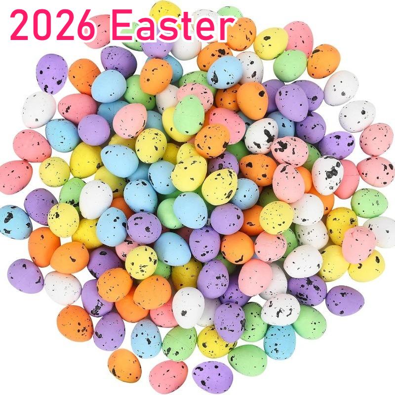 50-500 шт. Пенопластовые точки в виде пасхальных яицРазноцветные птичьи яйца и яйца голубяПраздничный декор для венков, украшение для сада на открытом воздухе и подарки для вечеринок