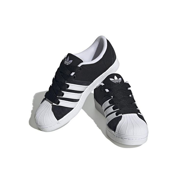 Adidas Superstar Supermodified Black White - Black Heel Unisex Sneakers Core-Black Cloud-White H03739