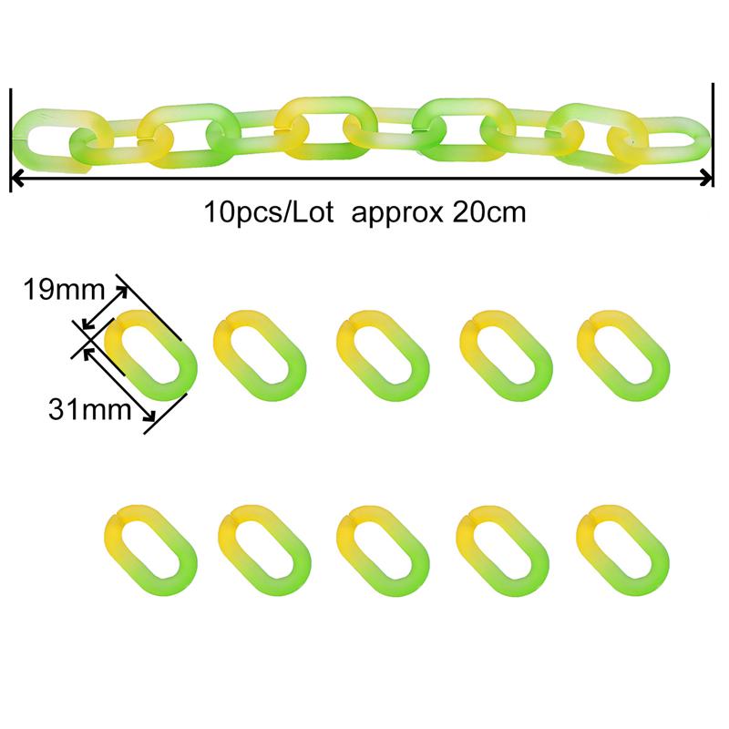 10 шт., акриловая открытая цепочка для солнцезащитных очков для DIY, ожерелье, браслет, серьги, изготовление ювелирных изделий, аксессуары для рукоделия