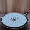 Silicone Splatter Screen for Frying Pan Grease Oil Splash Guard with Handle Heat Insulation Cooling Mat Strainer Drain Board for Baking Cooking