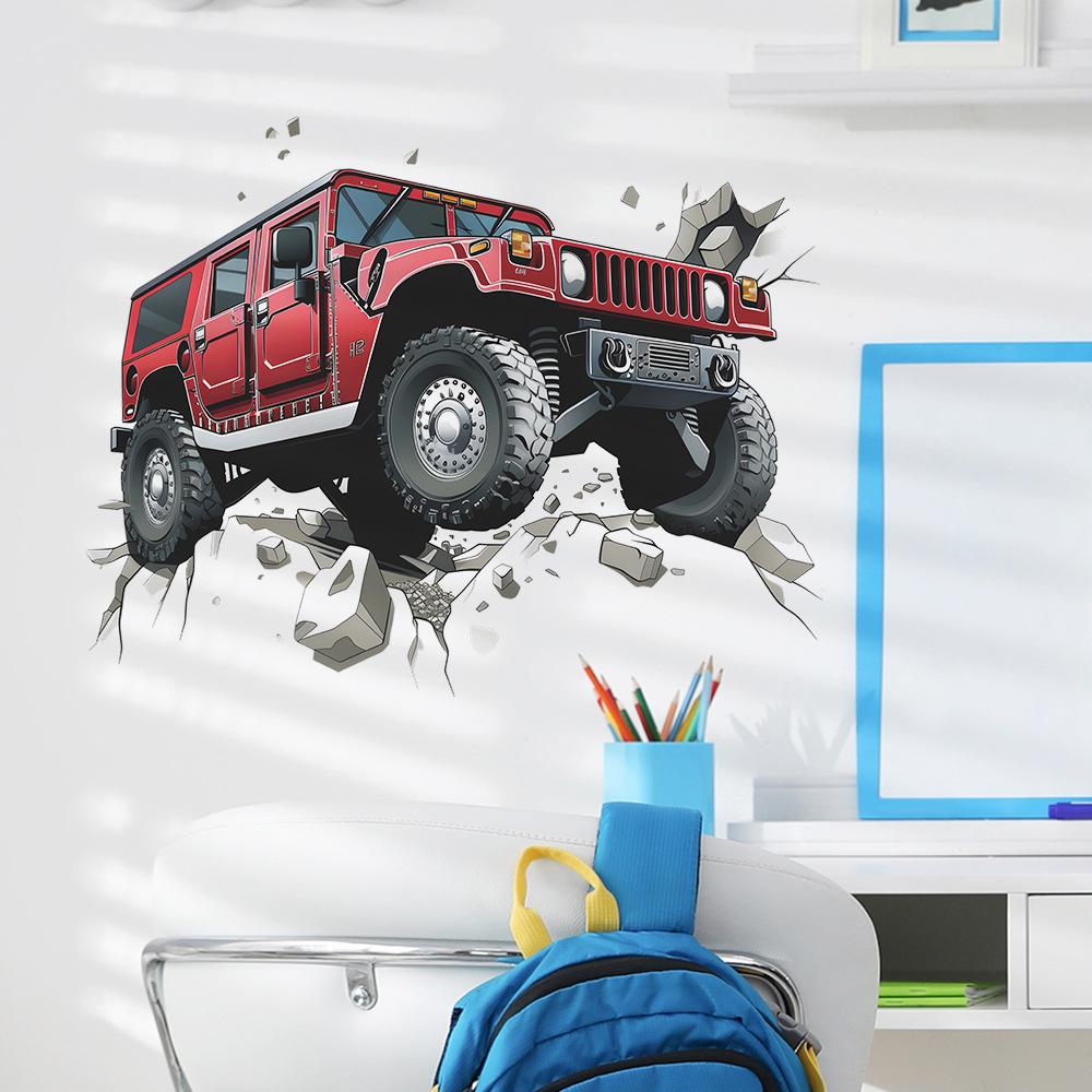 Сломанная стена Внедорожник Спальня Гостиная Домашнее украшение Наклейки на стену Самоклеящиеся