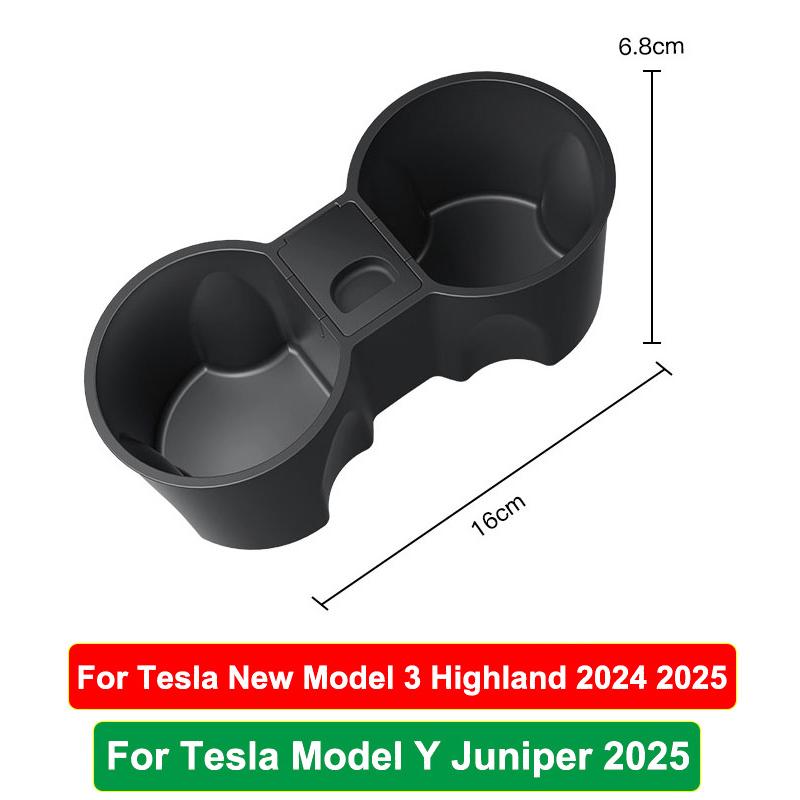 DQMN8 For Tesla Model Y Juniper 2025 Model 3 Highland Center Console Armrest Hidden Storage Box Cup Holder Car Organizer Accessories