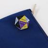 Non-Binary Pronoun DND Dice Badge - Game Merchandise Brooch for Backpack & Clothing Accessories
