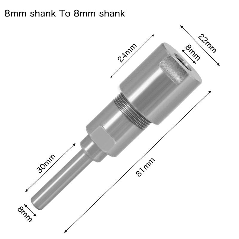 6 мм 1/4" 8 мм 12 мм 1/2" Хвостовик Удлинительный стержень для гравировального станка 90 мм Патрон для фрезерного станка Держатель цанги Инструменты для деревообработки