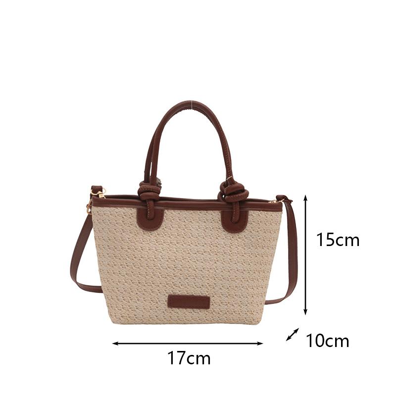 Yogodlns New Straw Woven Crossbody Bags For Women Summer Rattan Vacation Bucket Shoulder Bags Summer Seaside Beach Handbags