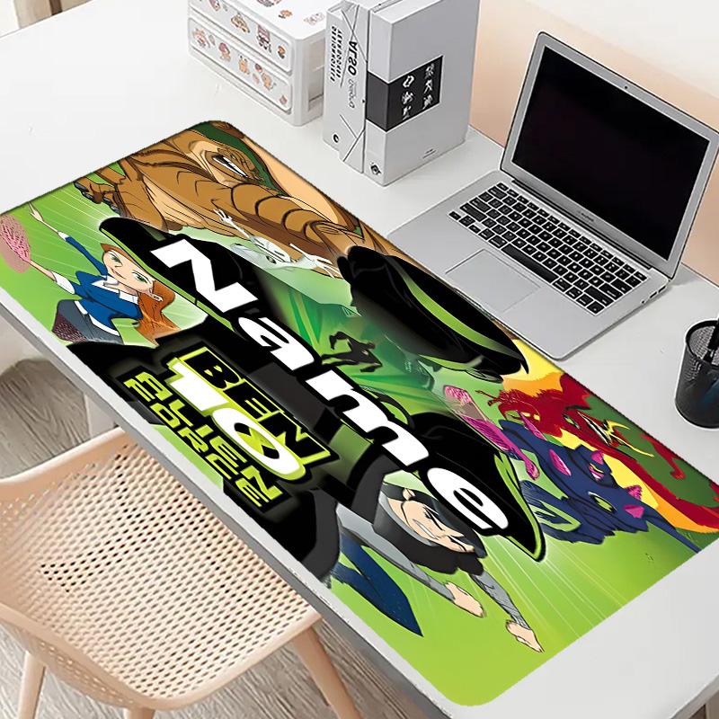 Custom Name Personalized Ben 10 Cartoon Pattern Mousepad, Laptop PC Desk Mat, Decorative Desk Mat for Home Keyboard Pad Gift