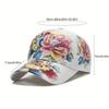 Summer Fashion Floral Print Baseball Caps For Men Women Adjustable Outdoor Breathable Sunscreen Hat Casual Flower Hip-hop Cap