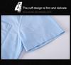Men‘s Cotton Shirt Breathable Sweat-Absorbent Smart Casual Short-Sleeve Summer Men Solid Color Turn-Down Collar Shirts Plus Size