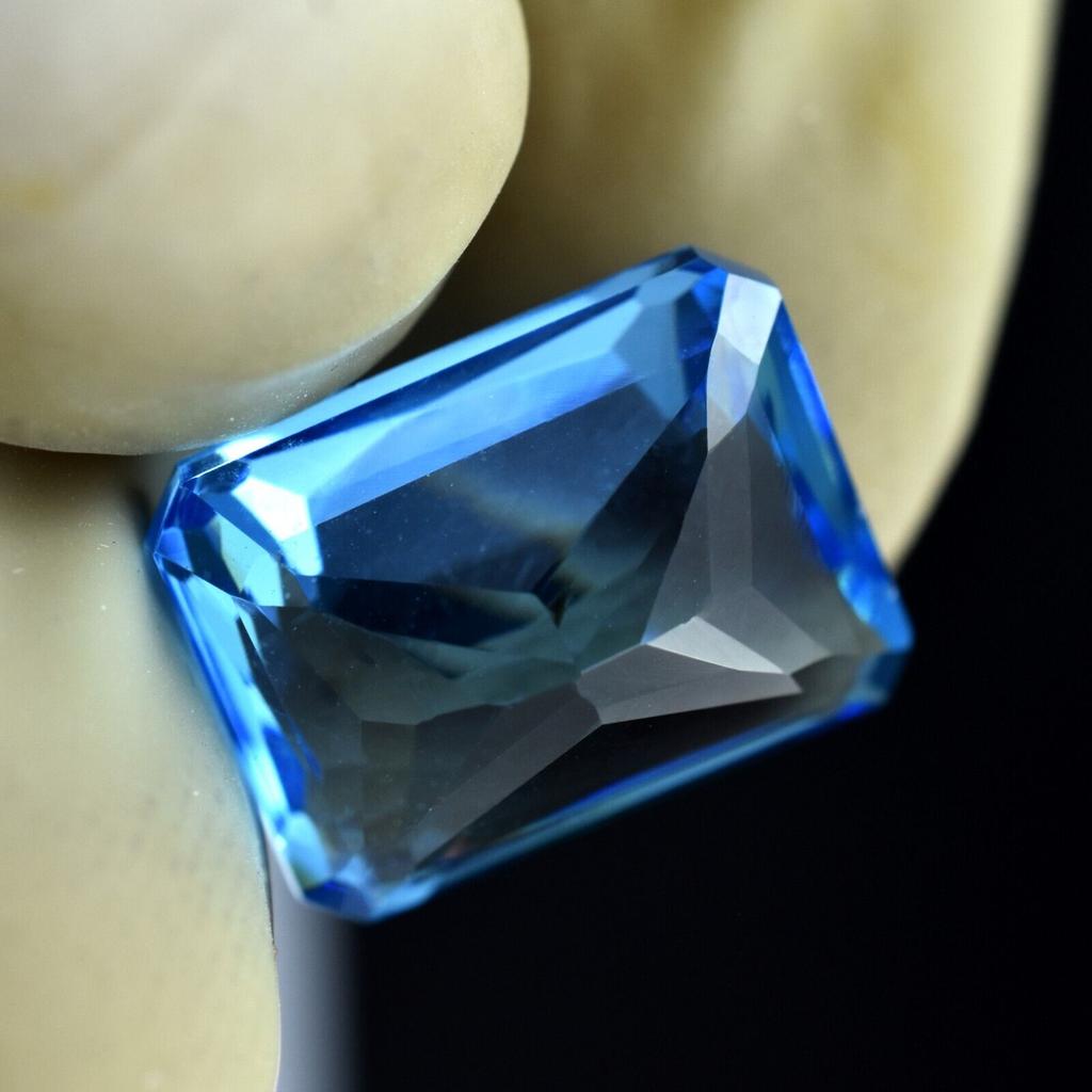 Натуральный голубой изумруд 11.00 карата СЕРТИФИЦИРОВАН Редкий сапфир Мужские кольца Отдельный драгоценный камень AR-609