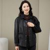 Куртка из натуральной кожи женская короткая весна и осень новая куртка из овчины для мам среднего возраста повседневное пальто