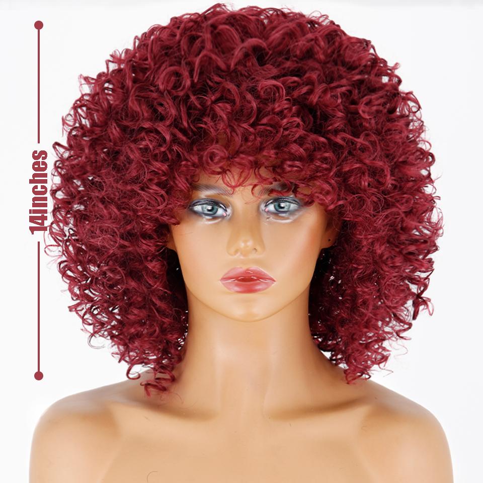 MERISIHAIR Афро-женский кудрявый короткий парик с челкой из синтетического волокна, натуральный черный кудрявый вьющийся парик для косплея, повседневная одежда