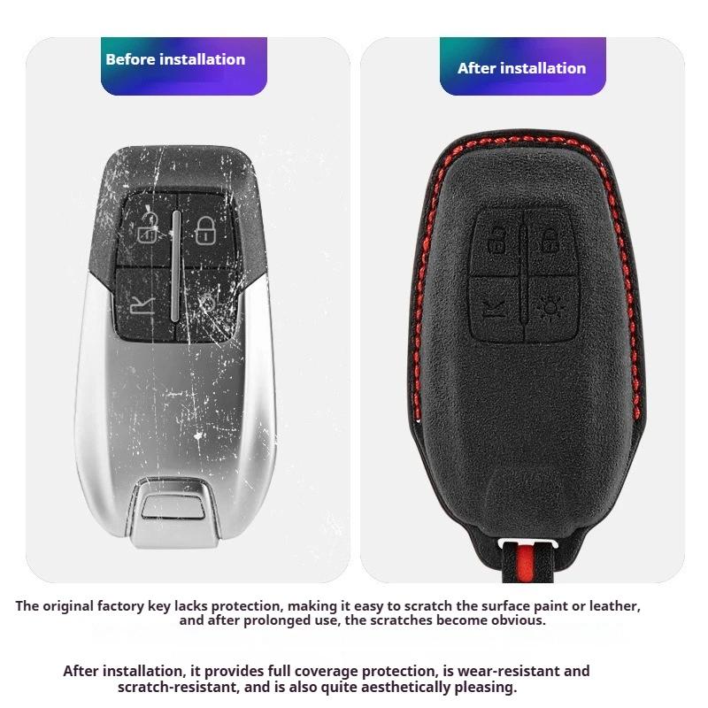 Car Key Case Cover Shell Fob for Ferrari 488 Roma SF90 F8 Protofino 812 458 F430 U4 Buttons Car Remote Keychain Accessories