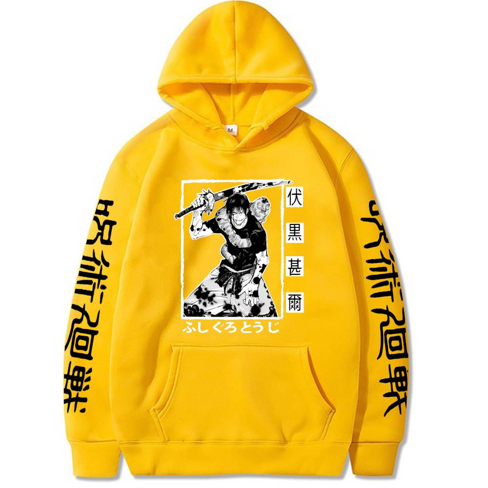 Худи Jujutsu Kaisen Графические худи Винтажный оверсайз худи с капюшоном Длинные рукава Мягкая мужская женская одежда