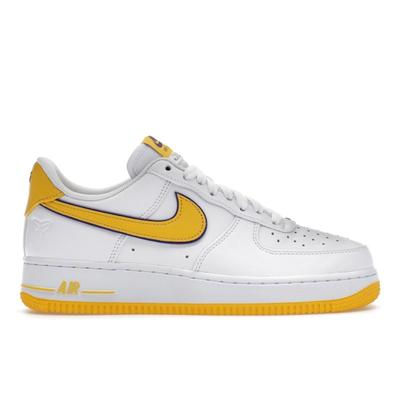 Кобе Брайант x Air Force 1 Low Retro QS Lakers Home Мужские Кроссовки Желтый Белый Varsity-Maize FZ1151-100